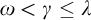 omega less than gamma less than or equals lamda