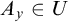 upper A Subscript y Baseline element of upper U