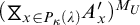 left parenthesis white hourglass Underscript x element of upper P Subscript kappa Baseline left parenthesis lamda right parenthesis Endscripts upper A prime Subscript x right parenthesis Superscript upper M Super Subscript upper U