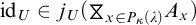 id Subscript upper U Baseline element of j Subscript upper U Baseline left parenthesis white hourglass Underscript x element of upper P Subscript kappa Baseline left parenthesis lamda right parenthesis Endscripts upper A Subscript x Baseline right parenthesis