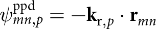 psi mn comma pppd equals minus bold k r comma p dot bold r mn