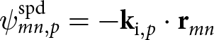 psi mn comma pspd equals minus bold k i comma p dot bold r mn