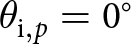 theta i comma p equals 0 ring