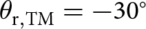theta r comma TM equals minus 30 ring