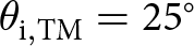 theta i comma TM equals 25 ring