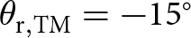 theta r comma TM equals minus 15 ring