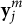 bold y Subscript j Superscript m
