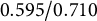 0.595 divided by 0.710