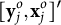 left bracket bold y Subscript j Superscript o Baseline comma bold x Subscript j Superscript o Baseline right bracket prime