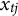 x Subscript t j