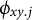 phi Subscript x y period j