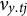 nu Subscript y period t j