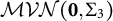 script upper M upper V upper N left parenthesis bold 0 comma normal upper Sigma 3 right parenthesis