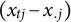 left parenthesis x Subscript t j Baseline minus x Subscript period j Baseline right parenthesis