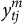 y Subscript t j Superscript m