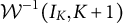 script upper W Superscript negative 1 Baseline left parenthesis upper I Subscript upper K Baseline comma upper K plus 1 right parenthesis
