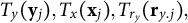 upper T Subscript y Baseline left parenthesis bold y Subscript j Baseline right parenthesis comma upper T Subscript x Baseline left parenthesis bold x Subscript j Baseline right parenthesis comma upper T Subscript r Sub Subscript y Subscript Baseline left parenthesis bold r Subscript y period j Baseline right parenthesis comma