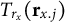 upper T Subscript r Sub Subscript x Baseline left parenthesis bold r Subscript x period j Baseline right parenthesis