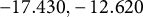 negative 17.430 comma negative 12.620