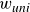 w Subscript u n i
