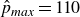 ModifyingAbove p With caret Subscript m a x Baseline equals 110