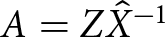 upper A equals ZX caret minus 1
