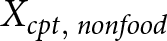 Xcpt comma nonfood
