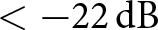less than minus 22 dB