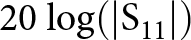 20 log left parenthesis vertical bar upper S 11 vertical bar right parenthesis