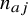 n Subscript a j