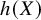 h left parenthesis upper X right parenthesis
