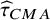 ModifyingAbove tau With caret Subscript upper C upper M upper A