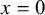 x equals 0