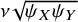 nu StartRoot psi Subscript upper X Baseline psi Subscript upper Y Baseline EndRoot