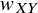 w Subscript upper X upper Y