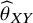 ModifyingAbove theta With caret Subscript upper X upper Y