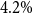 4.2 percent sign