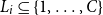 upper L Subscript i Baseline subset of or equal to StartSet 1 comma ellipsis comma upper C EndSet