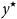 y Superscript star