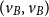 left parenthesis v Subscript upper B Baseline comma v Subscript upper B Baseline right parenthesis