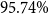 95.74 percent sign