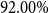 92.00 percent sign