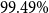 99.49 percent sign