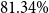 81.34 percent sign