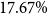 17.67 percent sign