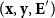 left parenthesis bold x comma bold y comma bold upper E Superscript prime Baseline right parenthesis