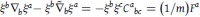 xi Superscript b Baseline nabla Subscript b Baseline xi Superscript a Baseline minus xi Superscript b Baseline ModifyingAbove nabla With tilde Subscript b Baseline xi Superscript a Baseline equals minus xi Superscript b Baseline xi Superscript c Baseline upper C Superscript a Baseline Subscript b c Baseline equals left parenthesis 1 divided by m right parenthesis upper F Superscript a