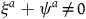 xi Superscript a Baseline plus psi Superscript a Baseline not equals 0