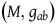 left parenthesis upper M comma g Subscript a b Baseline right parenthesis