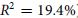 upper R squared equals 19.4 percent sign